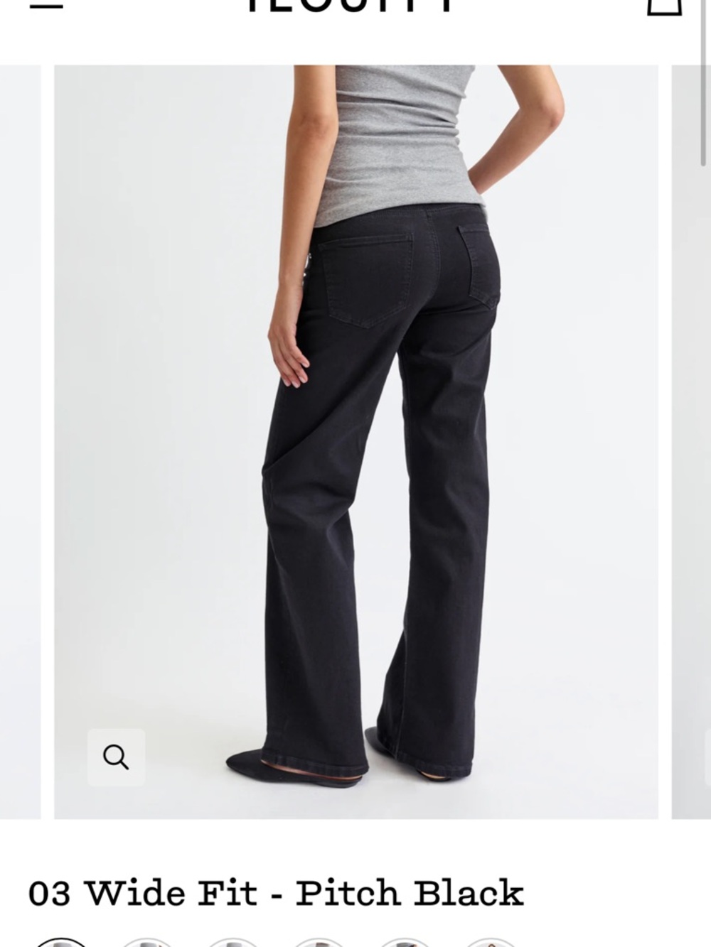 NWT Ilouity maternity jeans- fit 03 wide leg in Pitch black- size 44/34 US 12 - Picture 2 of 9